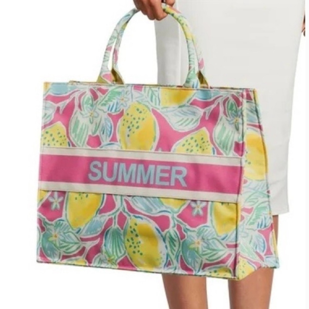 NWT London Fog Beach Tote Summer Canvas Tote